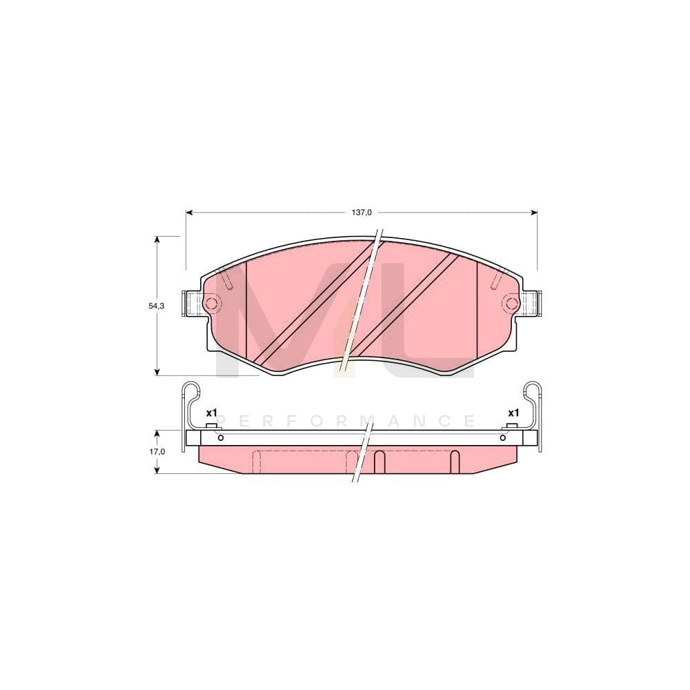 TRW Gdb3169 Brake Pad Set With Acoustic Wear Warning