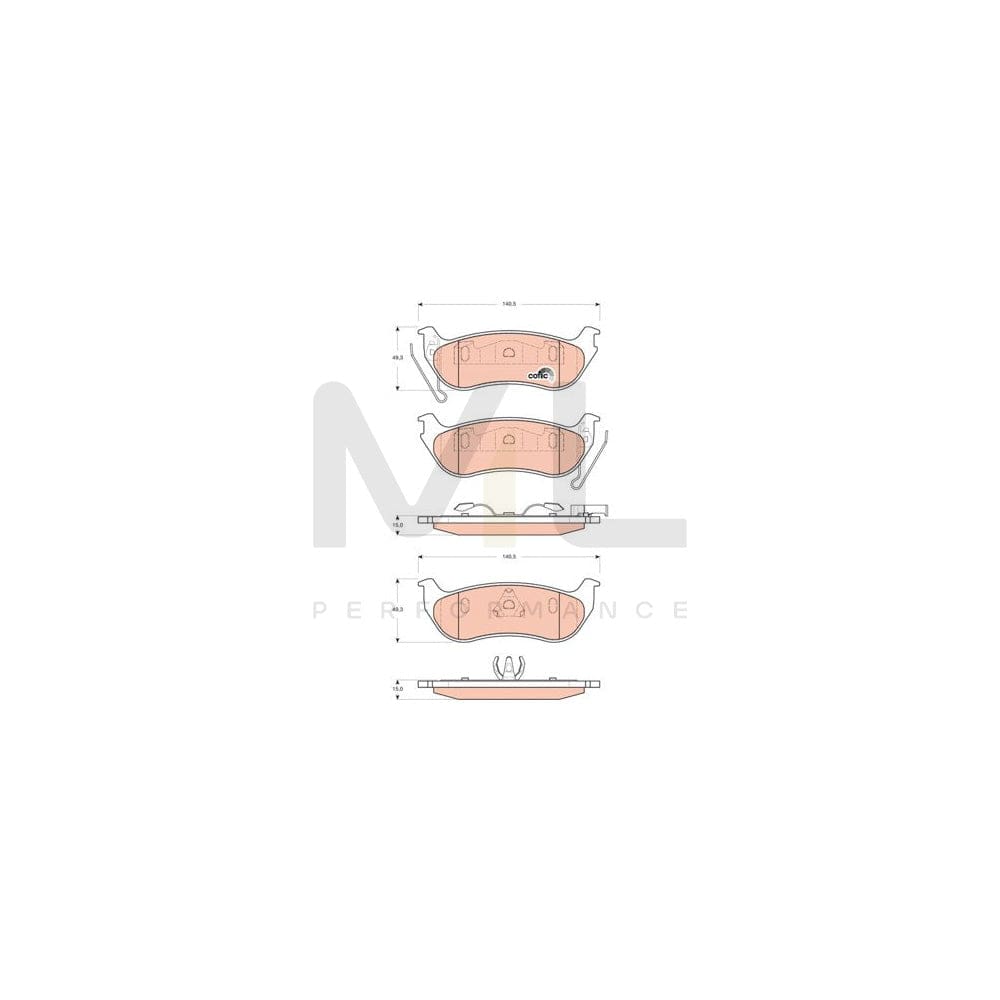 TRW Cotec Gdb4139 Brake Pad Set Not Prepared For Wear Indicator