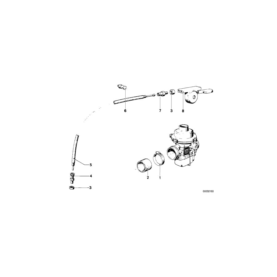 Genuine BMW 13231255977 Choke Cable Right (Inc. R90/6)