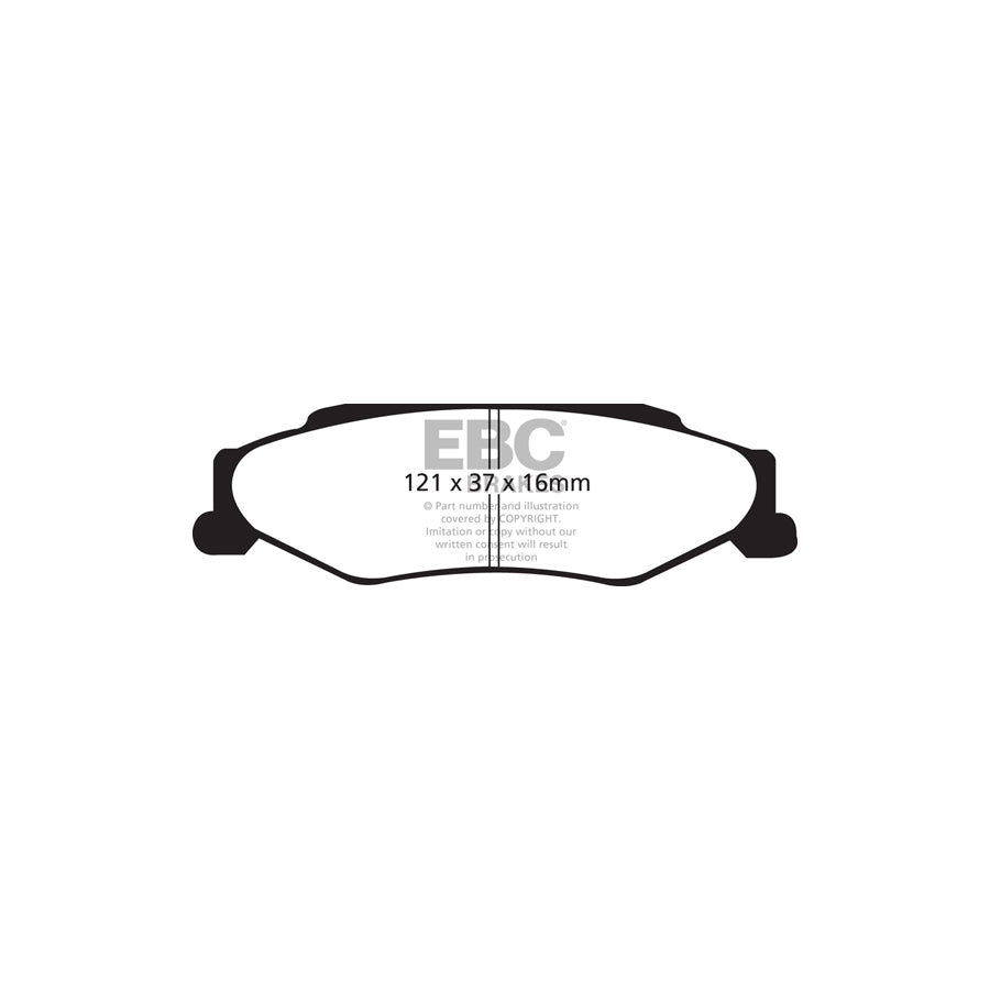 EBC PD08KR121 Cadillac Chevrolet Yellowstuff Rear Brake Pad & USR Disc Kit (Inc. XLR & Corvette) 2 | ML Performance UK Car Parts