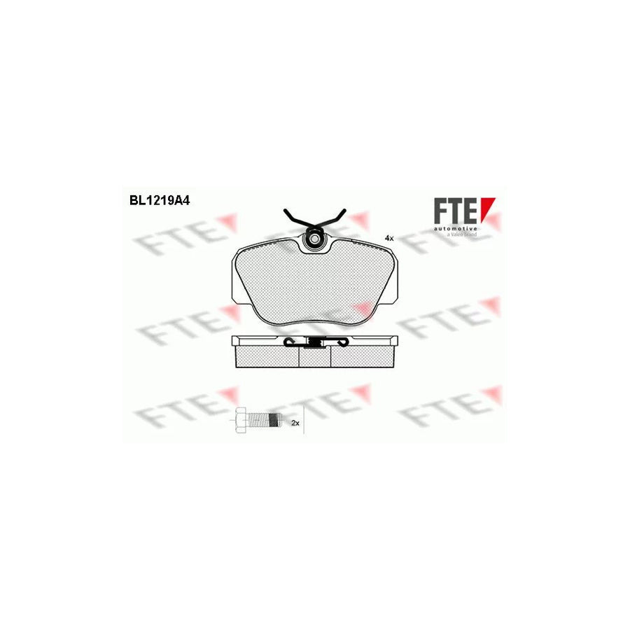 FTE Bl1219A4 Brake Pad Set Suitable for Mercedes-Benz 190 (W201)