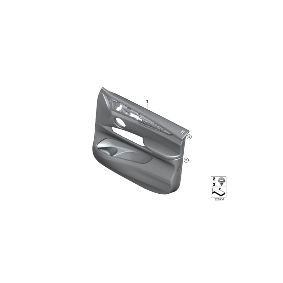 Genuine BMW 51418063907 F15 Door Panel, Leather, Front Left ANTHRAZIT (Inc. X5)