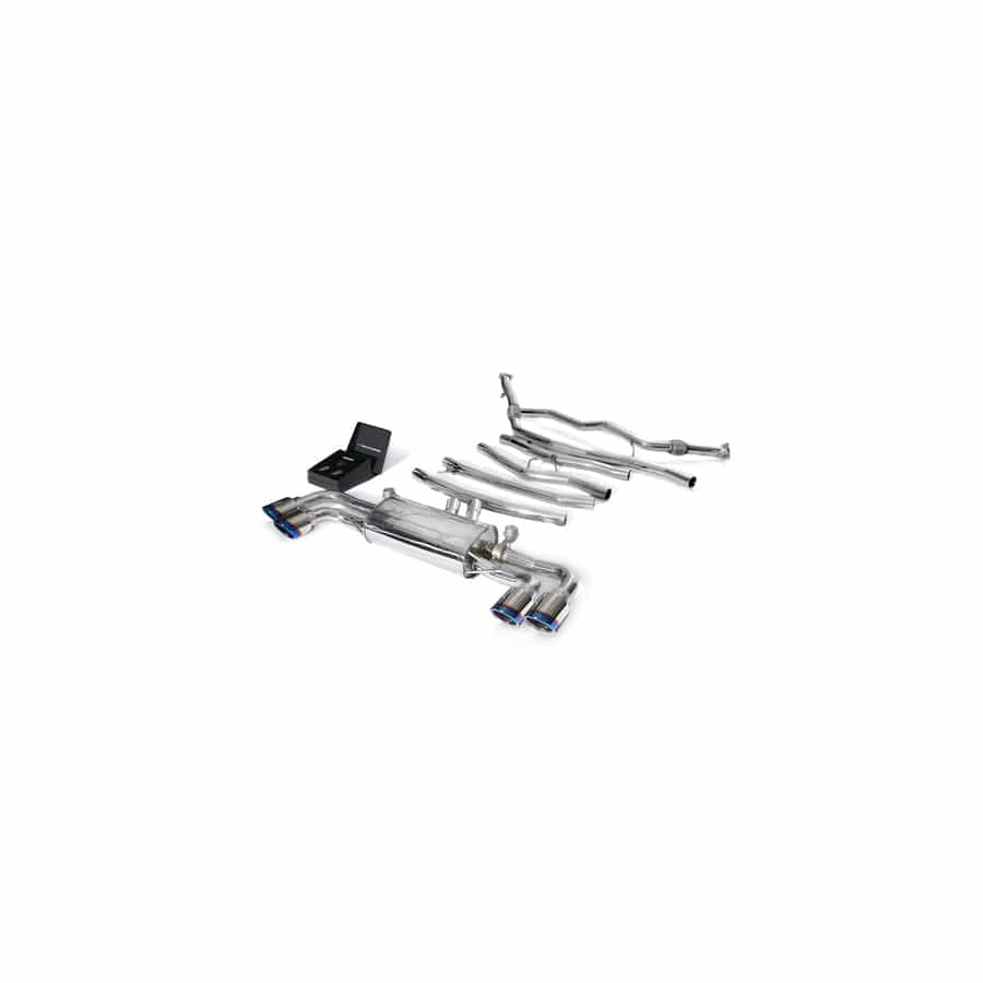 Armytrix PE3T2-QS30B Valvetronic Exhaust System Porsche Cayenne S 2.9L V6 TT 2019-2020 with Quad Blue Coated 4"