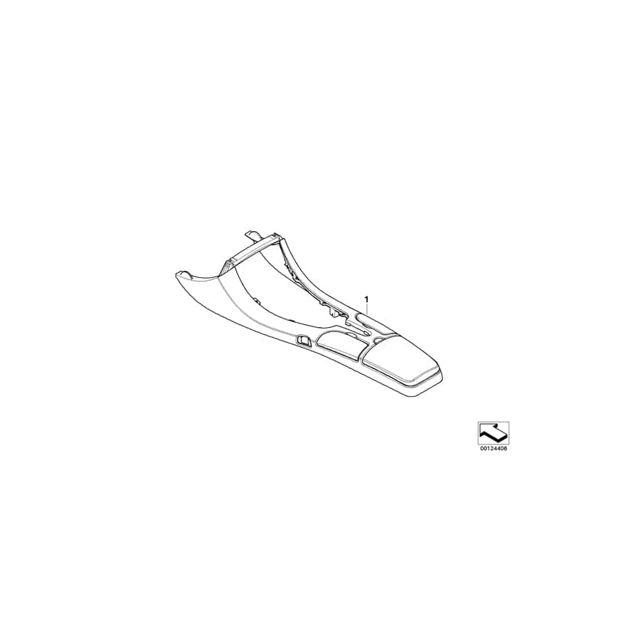 Genuine BMW 51168020630 E52 Center Console, Leather HELLGRAU (Inc. Z8)