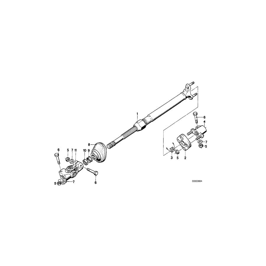 Genuine BMW 32311153049 E28 E24 Lower Joint Assy (Inc. 525e, 528e & 525i)