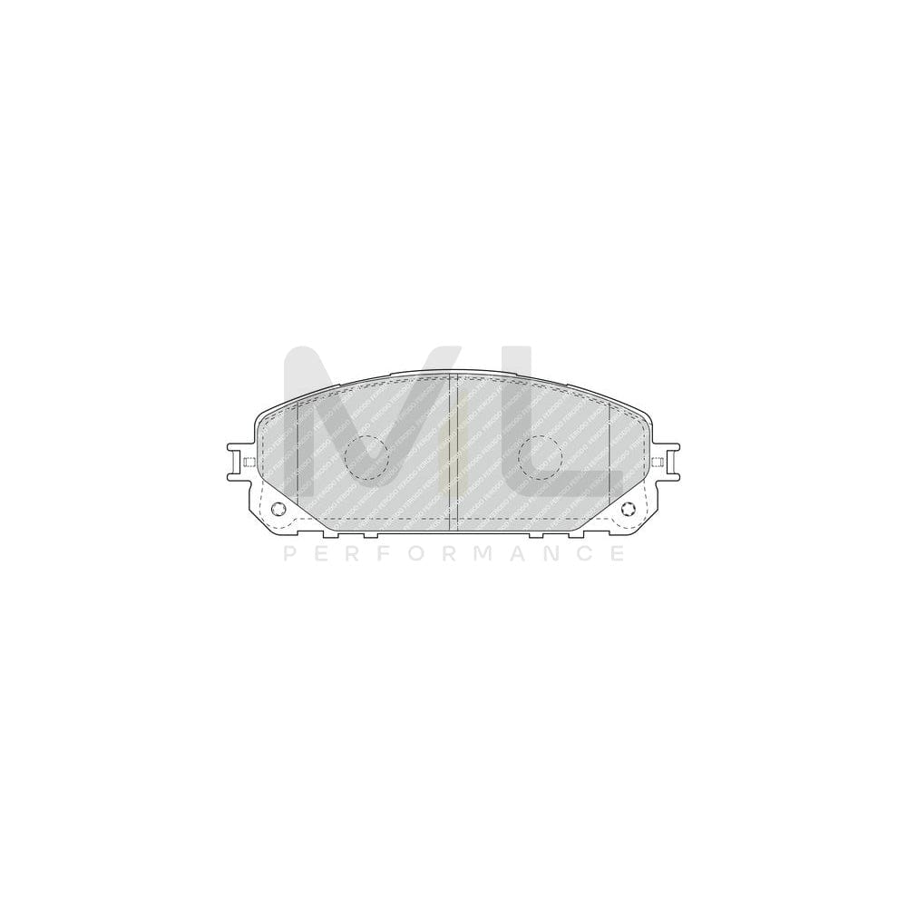 Ferodo FDB4882 Brake Pad Set for Jeep Cherokee V (Kl) With Acoustic Wear Warning, With Accessories