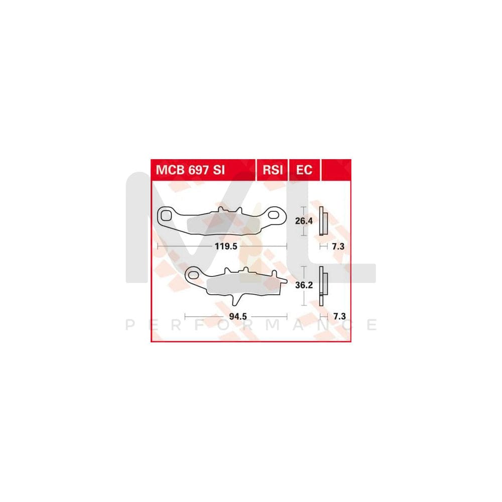 TRW Sinter Offroad Mcb697Si Brake Pad Set