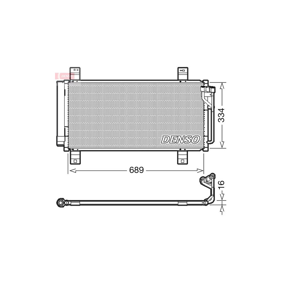 DENSO DCN44008 Air Conditioning Condenser for Mazda 6