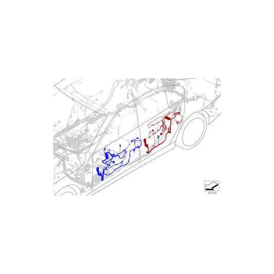 Genuine BMW 61129878630 G12 Door Wiring Harness, Rear (Inc. 740iX, 740LdX & 730LdX)