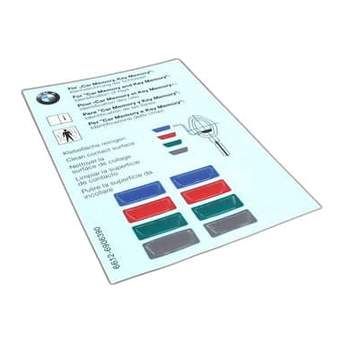 Genuine BMW 71236906390 E38 E83 E61 Label "Key Memory" (Inc. 535xi)