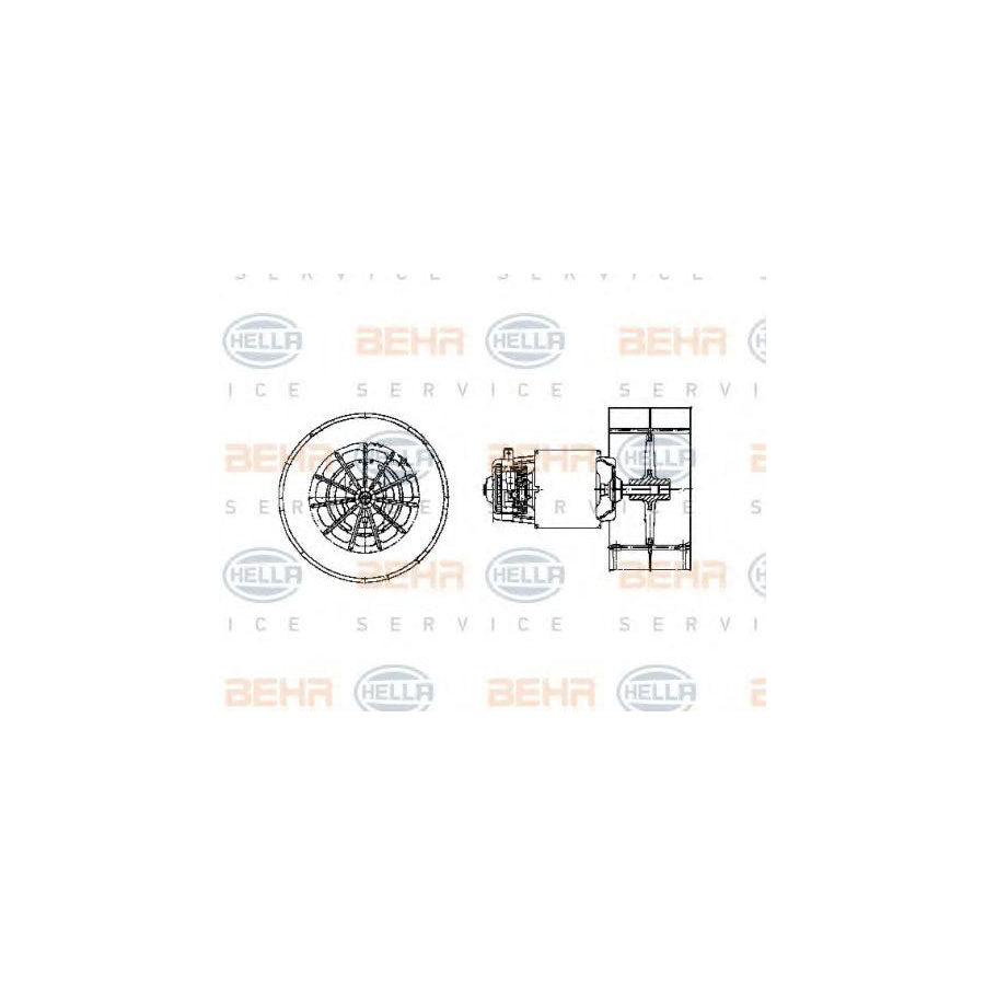 Hella 8EW 009 158-631 Interior Blower