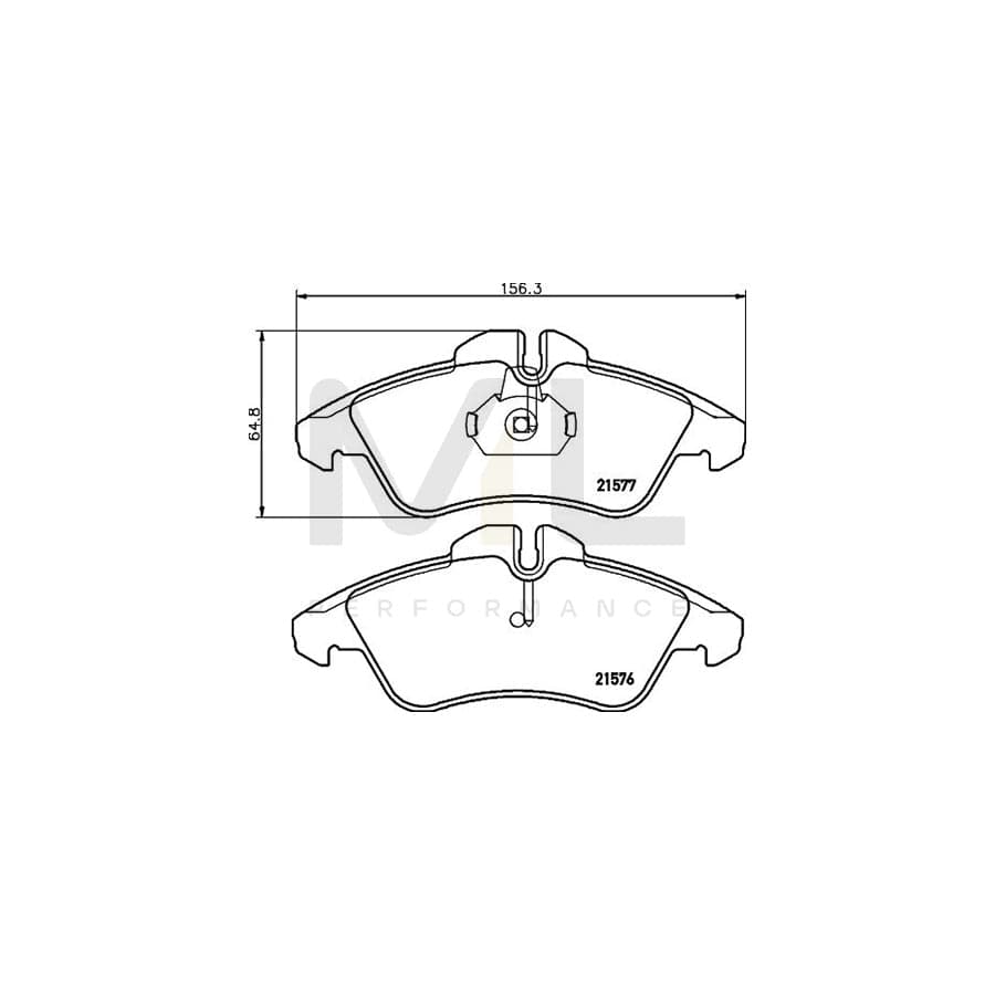 TEXTAR 2157601 Brake pad set prepared for wear indicator