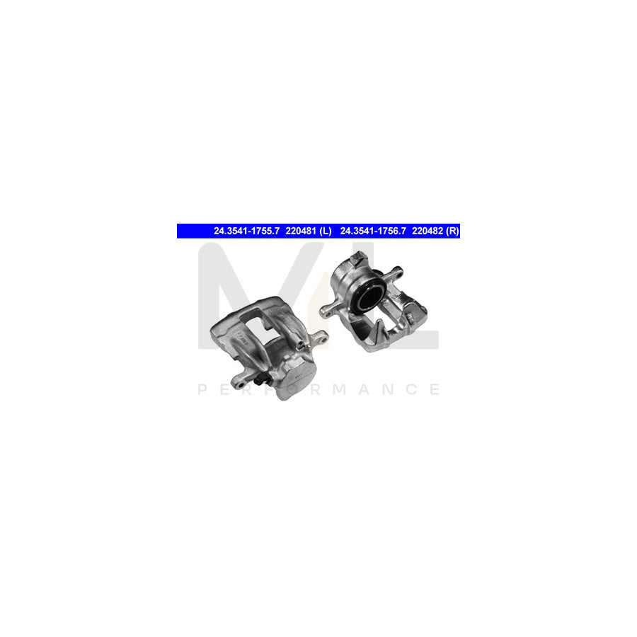 ATE 24.3541-1755.7 Brake Caliper suitable for MERCEDES-BENZ C-Class Saloon (W202) without holder
