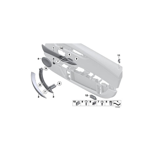 Genuine BMW 51417266115 E89 Door Handle, High-Gloss Black, Left SCHWARZ (Inc. Z4 18i, Z4 20i & Z4 23i)