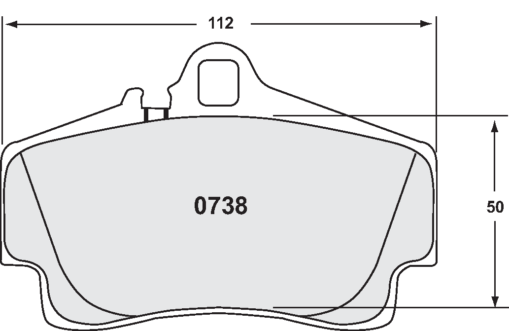 PFC 0738.08.16.44 BRAKE PADS RACE 08 CMPD 16MM REAR PORSCHE 718 2016 CAYMAN/S VW TOUAREG 3.6/6.0