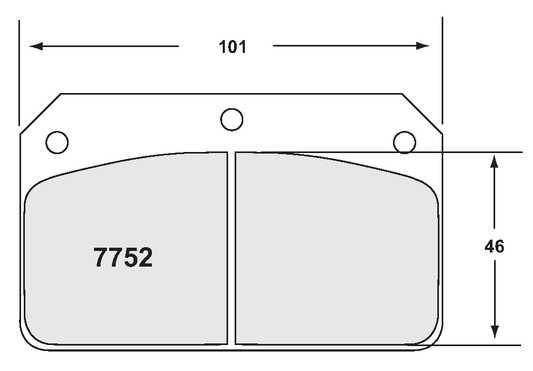 PFC 7752.01.12.44 BRAKE PADS RACE 01 CMPD 12MM WILWOOD 4-PISTON