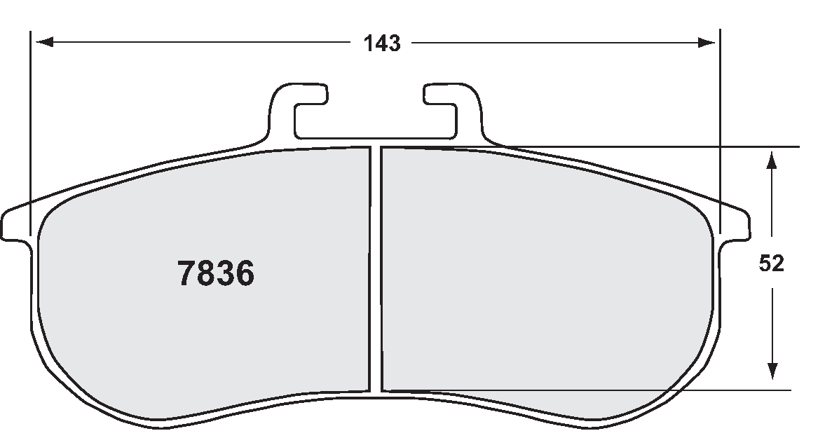 PFC 7836.06.30.44 BRAKE PADS RACE 06 CMPD 30MM ZR27 & ZR54 PORSCHE 996 GT2/996 GT3RS