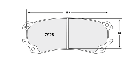 PFC 7925.332.30.44 RACE PAD SET 332 CMPD 30 MM BRAKE PADS RACE PORSCHE 991 GT3R ZR77
