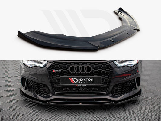 Maxton Design AU-A6-C7-RS6LOOK-FD1T Front Splitter Audi A6 Rs6 Look C7 (2011-2017) | ML Performance UK Car Parts