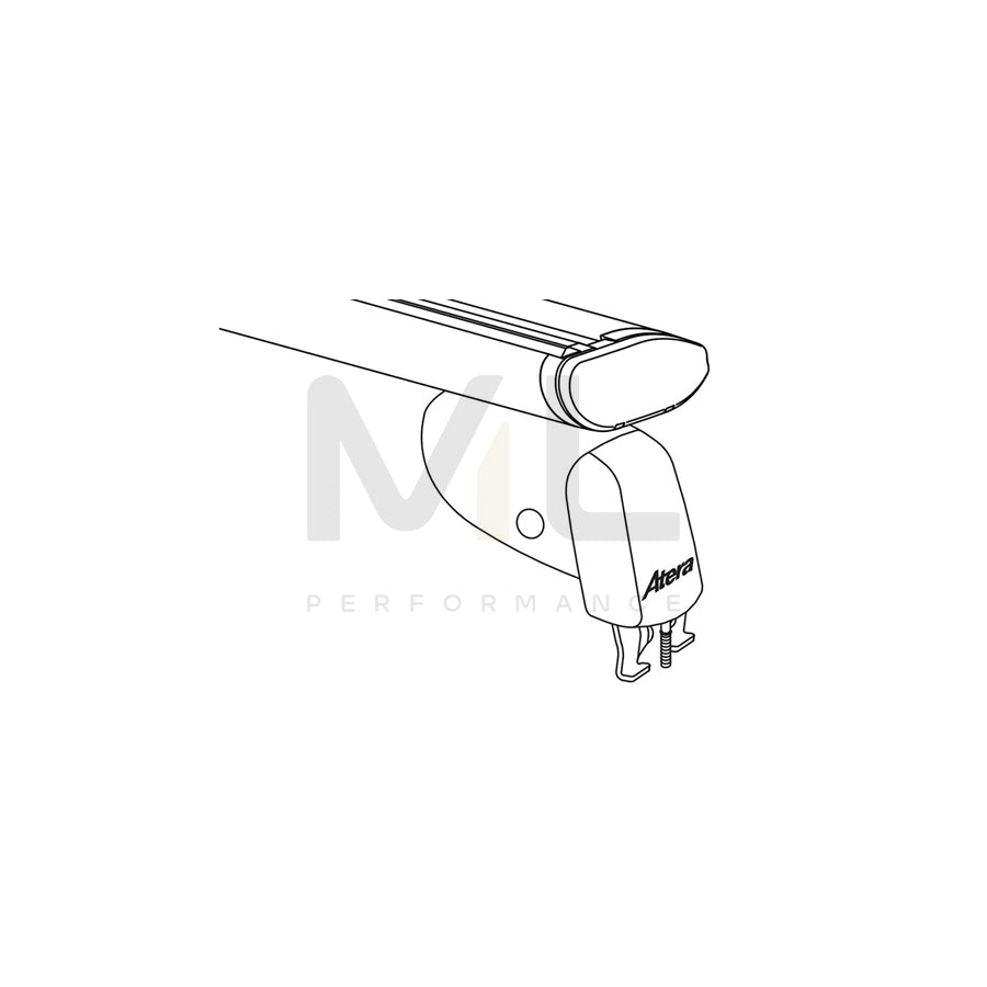 Atera Signo 047128 Roof bars for cars without rails, 110 cm, 100 kg, Aluminium