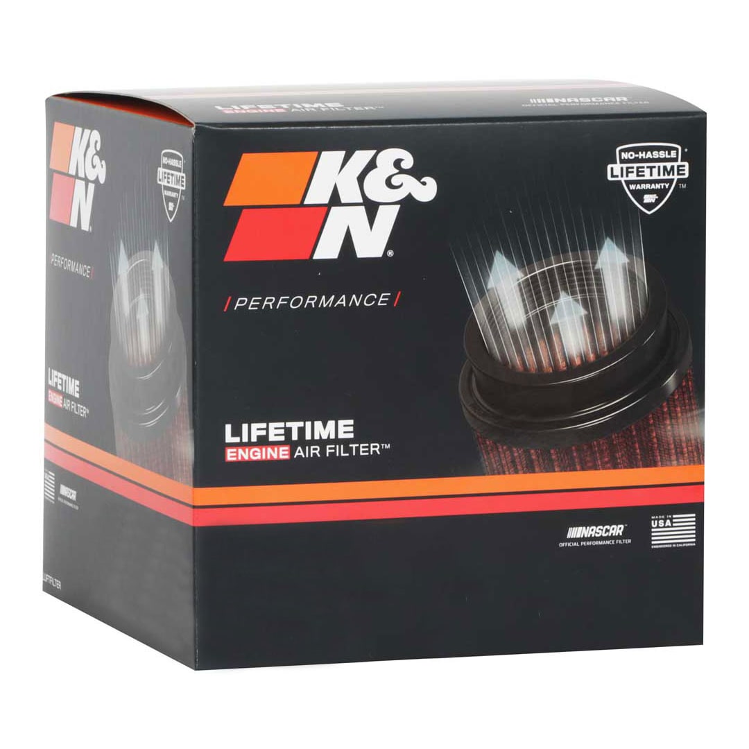 K&N RC-9360 High-Flow Original Universal Air Filter - 64MM FLG ID, 118MM B OD, 89MM T OD, 151MM H