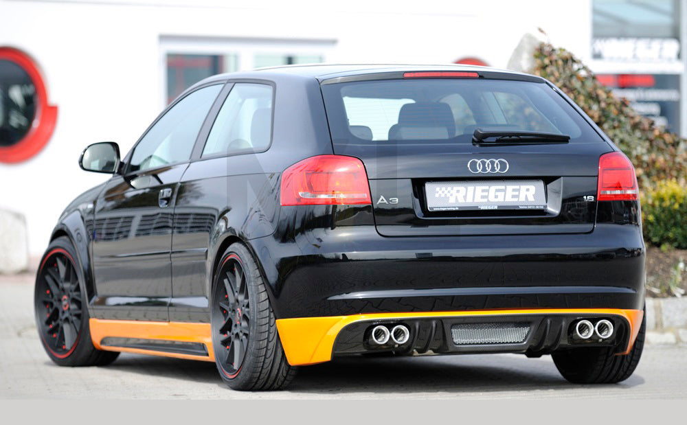 Rieger 00099838 Audi 8P A3 Rear Diffuser - Carbon-Look 3 | ML Performance UK Car Parts