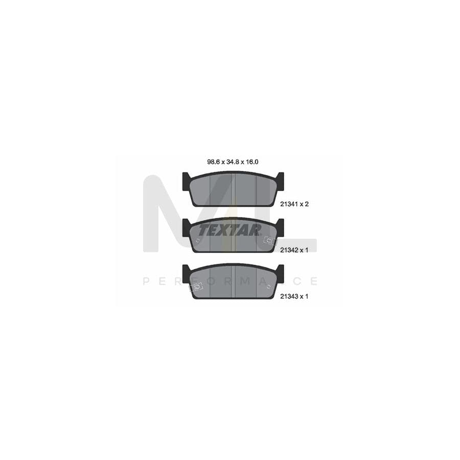 TEXTAR 2134101 Brake pad set with acoustic wear warning