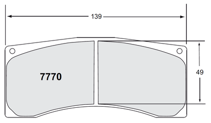 PFC 7770.13.16.44 BRAKE PADS RACE 13 CMPD 16MM MITSUBISHI EVO (GROUP N GRAVEL)