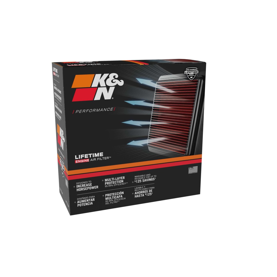 K&N E-1040 High-Flow Original Lifetime Engine Air Filter - FORD TRUCKS