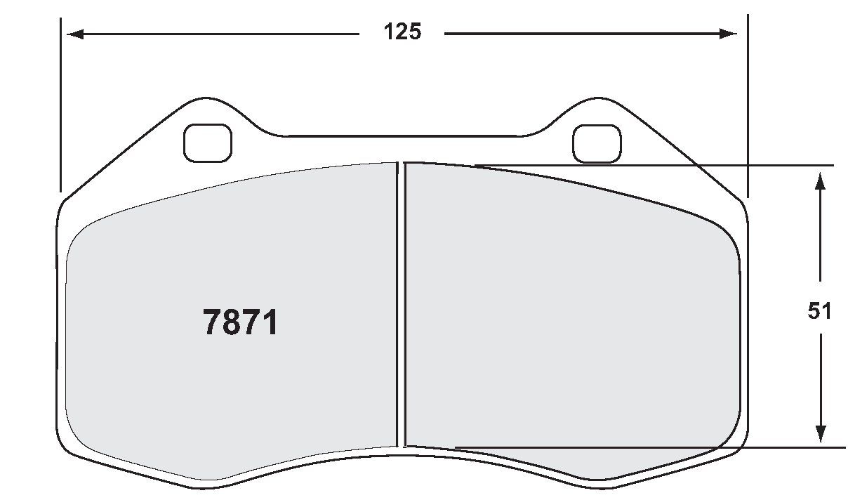 PFC 7871.11.16.44 FRONT BRAKE PADS RACE 11 CMPD 16MM ABARTH 695 1.4 TURBO 2009-