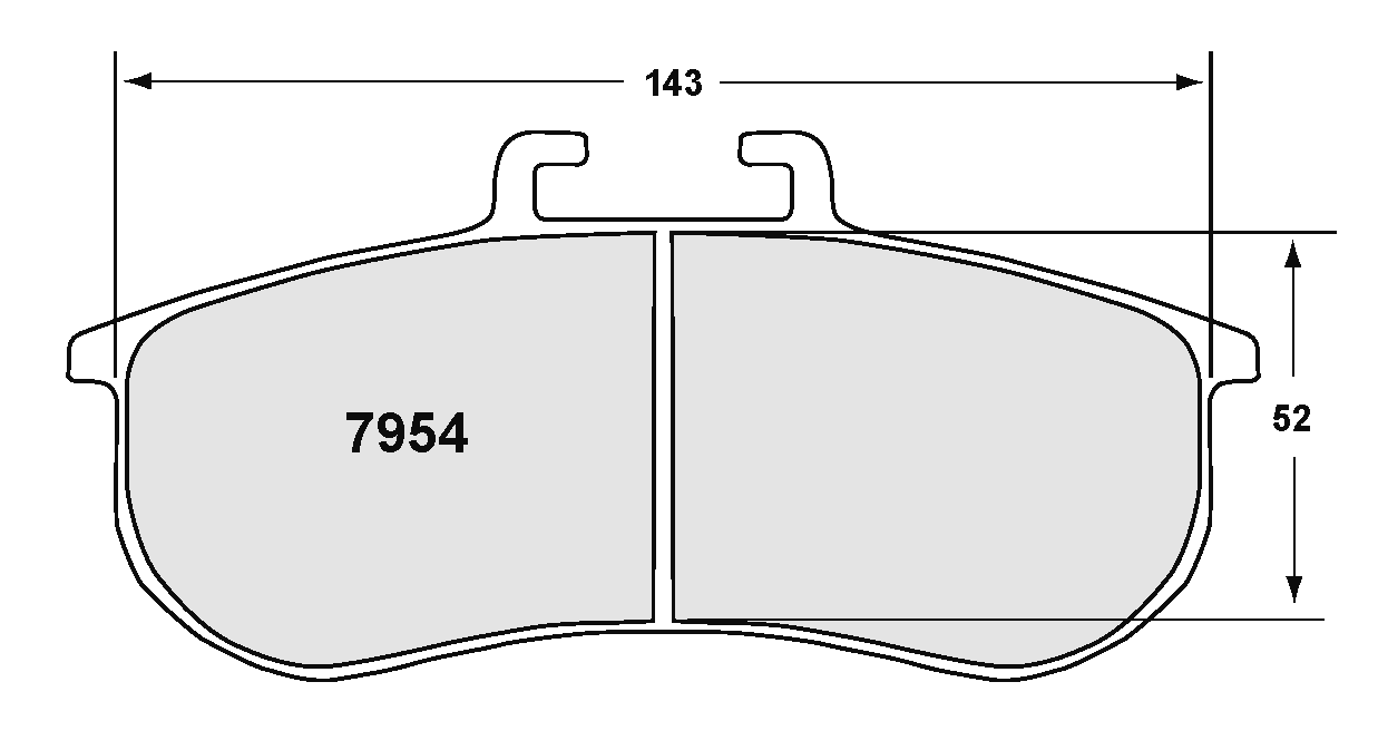 PFC 7954.08.28.44 BRAKE PADS RACE 08 CMPD 28 MM (FOR PFC ZR54 CALIPER) FOR BMW M3 (E92) 2007-2013