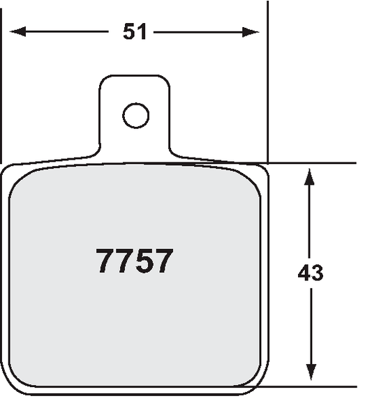 PFC 7757.14.12.44 BRAKE PADS RACE 14 CMPD 12MM