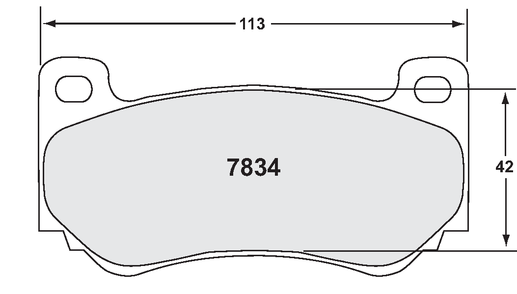 PFC 7834.01.14.44 BRAKE PADS RACE 01 CMPD 14MM LOTUS EXIGE (2006-) SPORT CUP (4 PISTON)