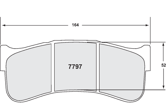 PFC 7797.03.29.44 BRAKE PADS RACE 03 CMPD 29MM PORSCHE 997 GT3 GRAND AM (2008-10 SPRINT)