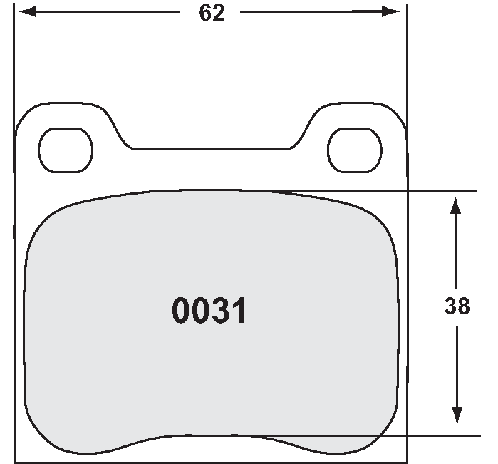 PFC 0031.11.15.44 BRAKE PADS RACE 11 CMPD 15MM REAR FERRARI 308 2.9 1973-77 GT4/GTB