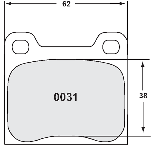 PFC 0031.11.15.44 BRAKE PADS RACE 11 CMPD 15MM REAR FERRARI 308 2.9 1973-77 GT4/GTB