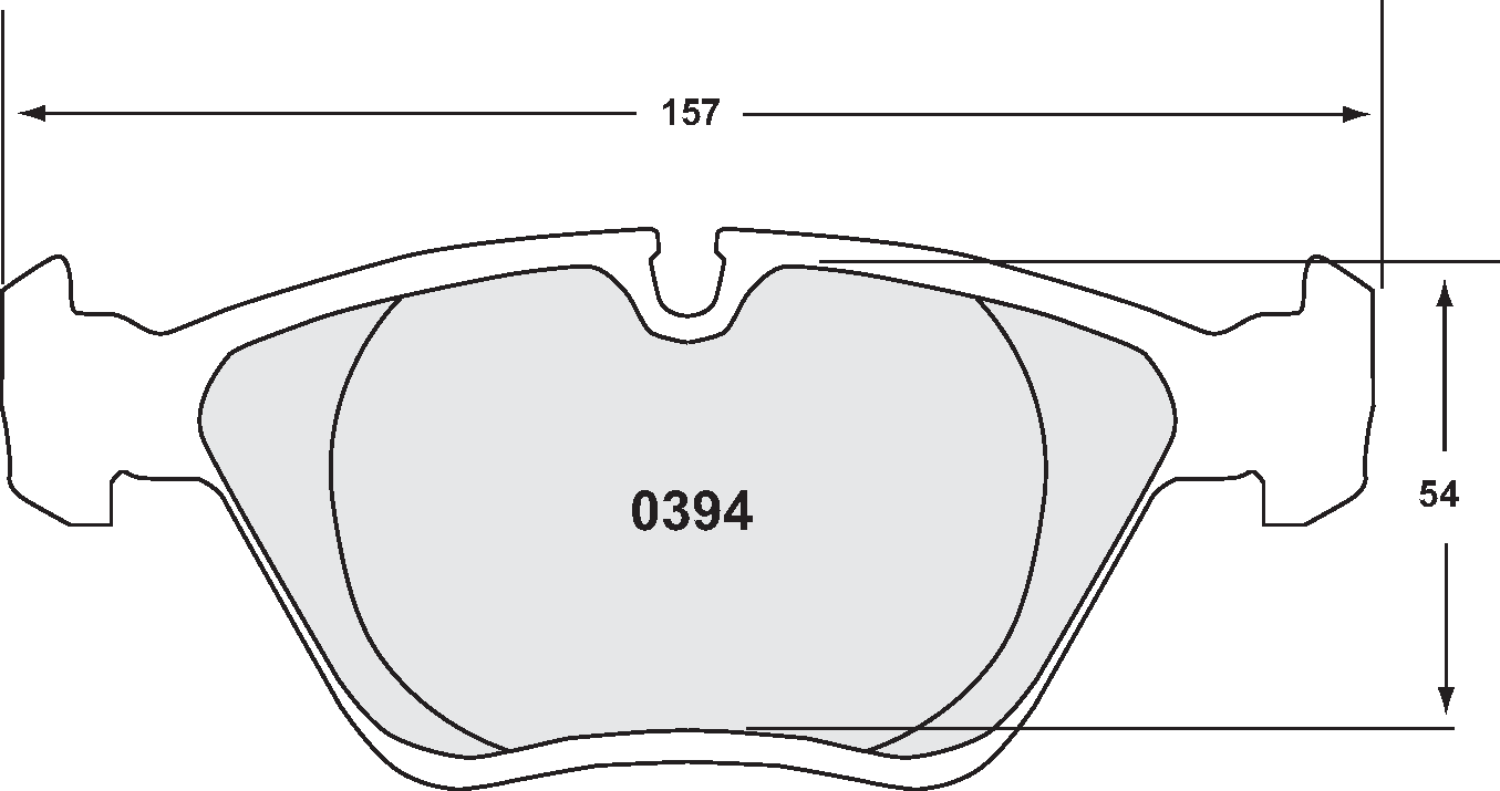 PFC 0394.08.20.44 FRONT BRAKE PADS RACE 08 CMPD 20MM BMW 330I E46, M3 E36/E46, M5 E34