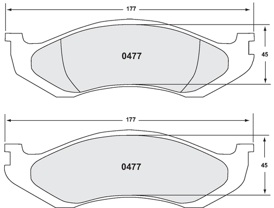 PFC 0477.22 BRAKE PADS Z-RATED CARBON METALLIC GRAND CHEROKEE (92-98)