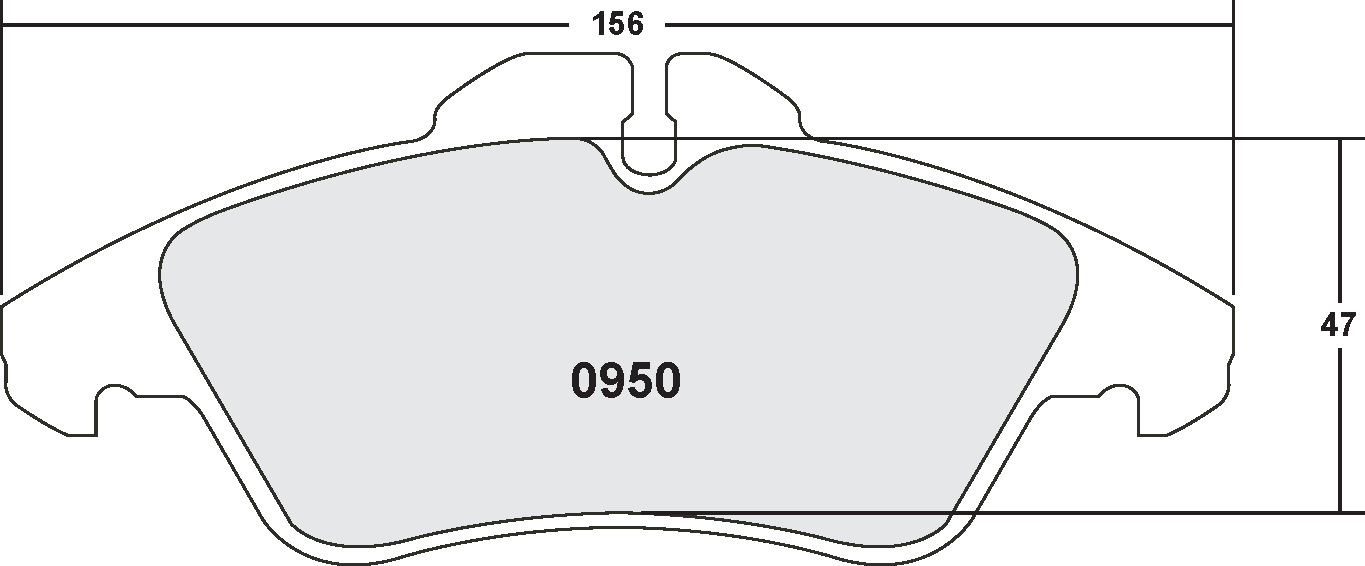 PFC 0950.10 BRAKE PADS Z-RATED MERCEDES-BENZ SPRINTER 300 SERIES