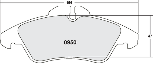 PFC 0950.10 BRAKE PADS Z-RATED MERCEDES-BENZ SPRINTER 300 SERIES
