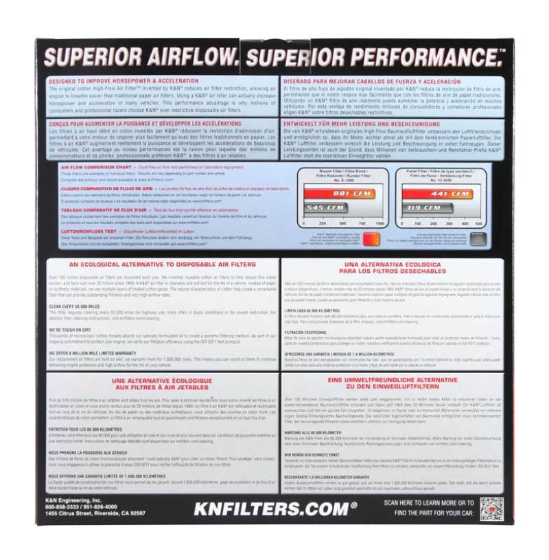 K&N Engineering K&N Universal Round Air Filter 9in OD / 7-1/2in ID / 4in Height