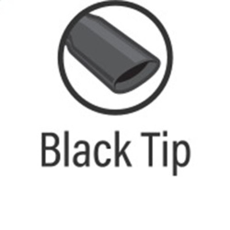 MagnaFlow Tip Black Coated w/ Clamp Single Wall Round Outlet 4in Diameter 3in Inlet 12in Length
