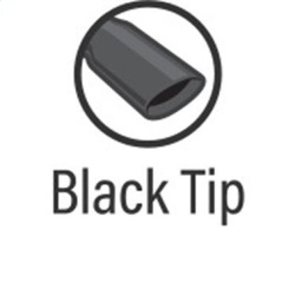 MagnaFlow Tip Black Coated w/ Clamp Single Wall Round Outlet 4in Diameter 3in Inlet 12in Length