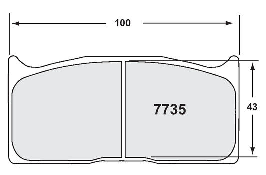PFC 7735.01.20.34 BRAKE PADS RACE 01 CMPD 20MM REAR MITSUBISHI EVO (GRAVEL/TARMAC) GROUP N