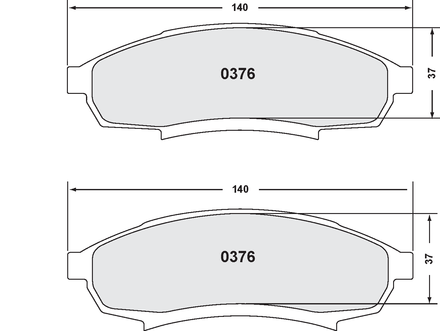 PFC 0376.22 BRAKE PADS Z-RATED CARBON METALLIC