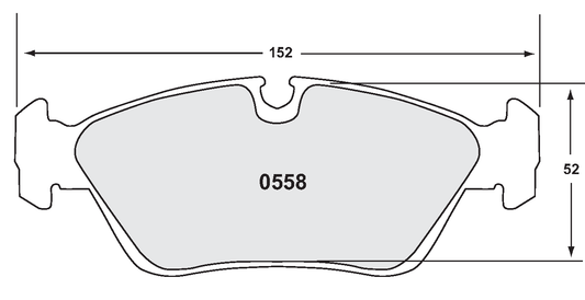 PFC 0558.11.18.44 FRONT BRAKE PADS RACE 11 CMPD 18MM BMW 1 SERIES 2008- E87/Z4 E85/E86