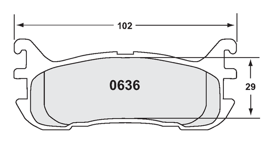 PFC 0636.11.13.44 BRAKE PADS RACE 11 CMPD 13MM REAR MAZDA MX5 1994-05 ROADSTER
