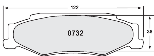 PFC 0732.11.17.44 BRAKE PADS RACE 11 CMPD 17MM REAR CHEVROLET CORVETTE C6 EXCLUDING Z06/ZR1 2005-