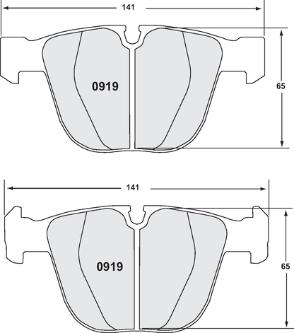 PFC 0919.11.16.44 REAR BRAKE PADS RACE 11 CMPD 16MM BMW M3 E90/E92/E96