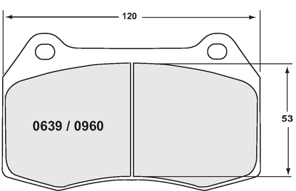 PFC 0960.11.17.44 BRAKE PADS RACE 11 CMPD 17MM FRONT MINI COOPER BREMBO R55, R56, R57 & R59